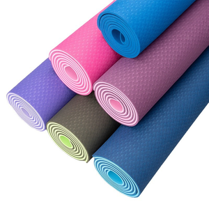 XINGYUN alta calidad 6mm de espesor TPE Yoga Mat 183cm de longitud de doble cara antideslizante resistente a las manchas impermeable logotipo personalizado de fábrica - Product Image 5