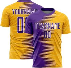 ชุดเสื้อฟุตบอลระบายอากาศได้ดีสำหรับผู้ชายเสื้อกีฬา100% ผ้าโพลีเอสเตอร์ออกแบบชื่อได้ตามต้องการ - Product Image 4