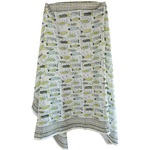 Indian Fish Handblock Print Multicolor 100% Cotton <b>Sarong</b> Pareo Bikini <b>Beach</b> Coverup For Women, 44 inch X 72 inch - Product Image 1