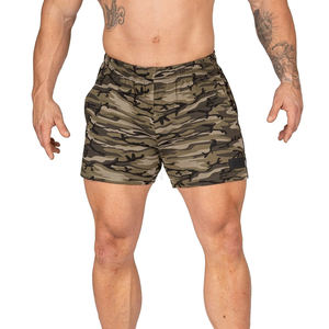 Woodland personnalisé imprimé de la plus haute qualité avec son propre logo lavable en Machine confortable entraînement Gym Fitness porter hommes Shorts - Product Image 2