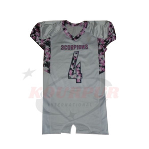Camisetas de uniforme de fútbol americano 7v7 Camiseta de fútbol americano acolchada de grado premium con logotipo personalizado de proveedor paquistaní - Product Image 4