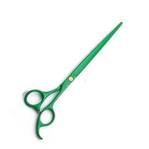 กรรไกรตัดขนสัตว์เลี้ยงแบบตรงใบมีดสแตนเลสเคลือบสีเขียว - Product Image 2