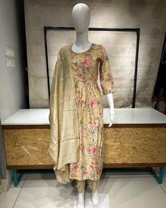 Nuevo Vestido camisero de seda y rayón bordado para mujer, manga larga, Shalwar Kameez pakistaní para Bodas de fiesta, estilo indio - Product Image 3