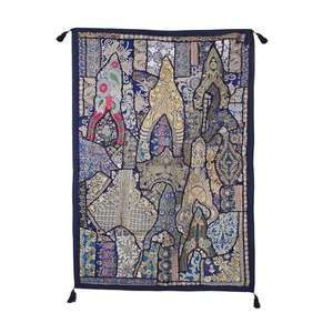 Tapiz de retazos Arte textil duradero Decoración colgante de pared con estilo Tapices hechos a mano Tapiz de pared bordado vintage - Product Image 2