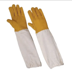 Gants d'apiculture en cuir jaune de haute qualité du Pakistan anti-coupure anti-dérapant anti-statique anti-vibration - Product Image 1