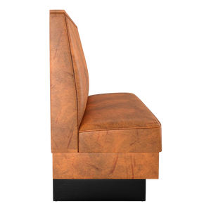 เก้าอี้บุหนัง PU สีน้ำตาลวินเทจสำหรับร้านอาหาร พนักพิงสูง เหมาะสำหรับร้านอาหาร คาเฟ่ บาร์ โรงแรม - Product Image 3