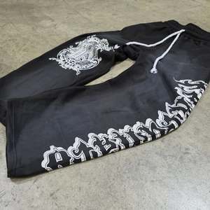 Pantalon de survêtement évasé pour hommes lavé à l'acide pantalon de survêtement évasé en gros pantalon de survêtement en coton éponge français pantalon de survêtement évasé de rue pour hommes - Product Image 5