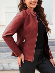 Vestes d'hiver en cuir véritable de peau de mouton pour femmes |   Veste en cuir pour femme, dernière tendance, disponible en grande quantité, personnalisable - Product Image 6