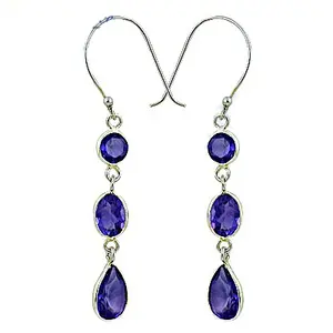 Pendientes de Plata 925 con Amatista, Joyería Elegante para Mujer, Accesorio de Moda - Product Image 2