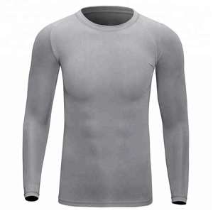 Men's Compression Fit MMA Rash Guard Grappling Training Four Way Stretch Seams Moisture Wicking Polyester/<b>Nylon</b> <b>Fabric</b> - Product Image 3
