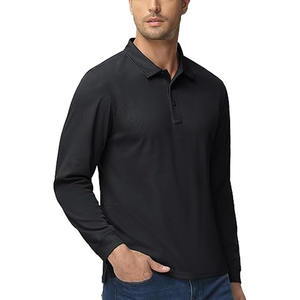 Polos con cremallera para hombre Camisetas de polo de punto acanalado de manga corta Camisetas de golf casuales de moda - Product Image 2