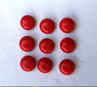 Magnifique cabochon synthétique en forme de corail rouge, pierre précieuse polie, taillée à la machine par une technologie de pointe, pour la fabrication de bijoux, pierre de naissance de mai, pour bagues