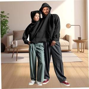 เสื้อฮู้ดขนาดใหญ่พิเศษสำหรับคู่รักชายหญิง ผลิตในปากีสถาน บริการ OEM - Product Image 3