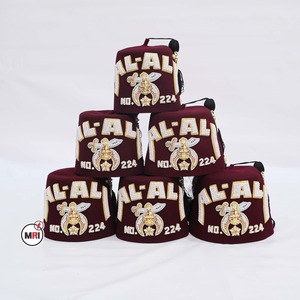 Haute qualité personnalisé flambant neuf 2025 personnalisé sanctuaire Fès personnalisé Temple marron AL-ALI TEMPLE Shriner Fezzes - Product Image 1