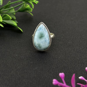 Latest Collection Solid 925 Sterling Silver Natural Pear Shape <b>Larimar</b> Cabochon Gemstone Bezel Setting Handmade Wedding Party - Product Image 3