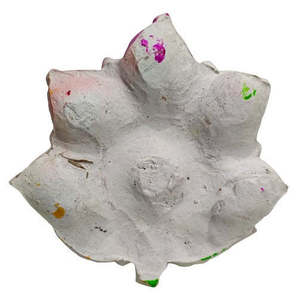 ถาด Diwali Diya สำหรับตกแต่งทำจากดินเผาขนาด19x19x3ซม. - Product Image 1