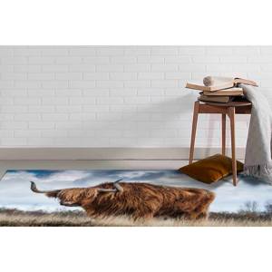 Alfombra de Vaca Highland: Alfombra Decorativa con Diseño de Toro Escocés, Alfombra Estampada, Alfombra de Chenilla - Product Image 5