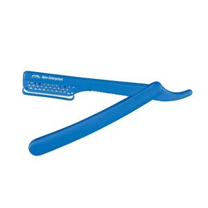 Navaja de Afeitar Plegable Reutilizable de Acero Inoxidable con una Sola Hoja, Azul, Profesional para Afeitar y Eliminar el Vello Corporal - Product Image 1
