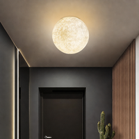 Grande lampe lune moderne et minimaliste pour les couloirs et les halls, luminaire de plafond créatif et tendance en forme de lune pour les chambres d'enfants