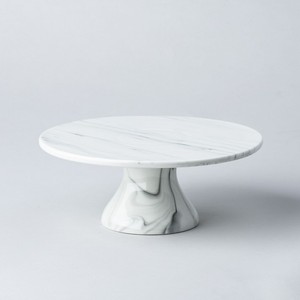 STAR <b>CRAFT</b> INDIA Wooden Single Tier Dessert Stand Marble and Wood Cake Stand Cake Platter Hot Selling 2024 - Product Image 2