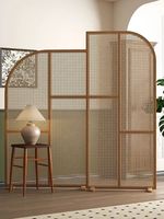 Paravent pliable en rotin naturel fait à la main pour la décoration de la maison et du bureau