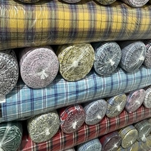 "Tissu de coton extensible teint en fil 100% coton 130gsm 57"/58 "léger pour garçons et filles" - Product Image 2