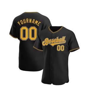 Camiseta de Béisbol Personalizada de Alta Calidad para Hombre, 100% Poliéster, Bordada, Transpirable, Cuello en V, 240g, Nombre del Equipo Personalizado, Talla Grande - Product Image 1