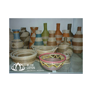 Natural Rattan <b>Vintage</b> Flower <b>Vase</b> Dry Flower Bottle Scandinavian Made in Vietnam Flower Greenery Storage Bottle Decoration - Product Image 4