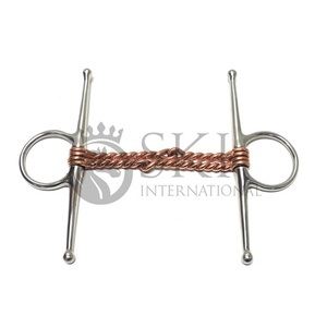 Brocas occidentales de alambre doble trenzado de cobre de Junta Única de acero inoxidable 2024, equipo de equitación de mejilla completa, productos OEM para caballos - Product Image 1