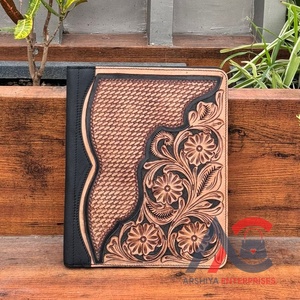 Western Tooled Leather <b>Portfolio</b> Organizer <b>Portfolio</b> <b>A4</b>, A5 Customized Leather Document <b>Portfolio</b> File - Product Image 1
