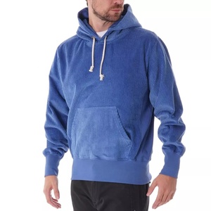 Custom Logo Top Quality Streetwear Fashionable <b>Thick</b> Cotton Heavyweight Over Sized <b>Men</b> Winter Corduroy <b>Hoodies</b> - Product Image 1