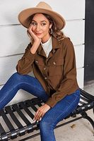 Veste en velours côtelé à manches longues pour femme, style moderne et luxueux, avec fermeture boutonnée, tissu respirant, mode hiver