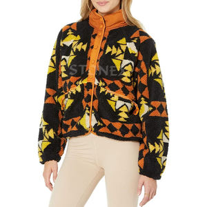 Veste polaire boutonnée personnalisée de meilleure qualité Long Wind Break Warm Fleece Cotton Fill Latest Design Wholesale Supply - Product Image 1