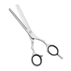 Barber Hairdressing Kit with Thinning and Cutting Scissors <b>Comb</b> and Leather Zipper Case - Salon Scissor Set with Sand Finish - Product Image 2