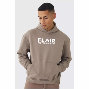 Sudadera con capucha de algodón 100% de gran tamaño para hombre, diseño de hombro caído, bordado 3D de alta calidad, sólido disponible, tallas grandes para - Product Image 4