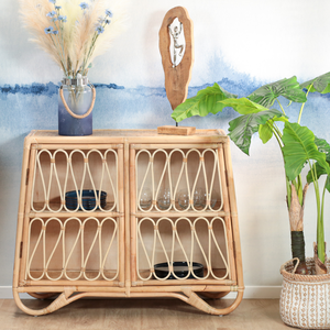 Armoire de rangement en rotin naturel de haute qualité, meubles de maison de style Vintage tissés à la main du Vietnam - Product Image 2