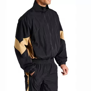 High Quality for Men Nylon <b>Joggers</b> Sets Training OEM Customized Logo <b>Polyester</b> Nylon Zipper Two Pieces <b>Jogger</b> Windbreaker Set - Product Image 3