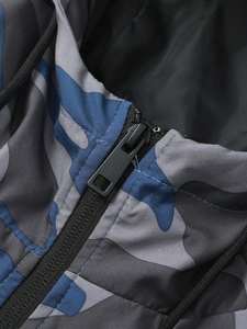 Veste de sport à capuche imprimé camouflage pour homme Style boyfriend Sport Streetwear avec fermeture à glissière Service d'hiver OEM - Product Image 6