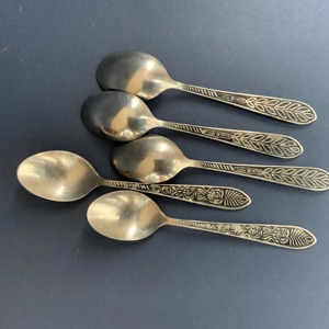 Cuchara con acabado plateado con patrón Floral Vintage, cuchara de té clásica elegante de acero inoxidable, perfecta para uso en cocina y comedor - Product Image 6