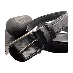 เข็มขัดหนังวัวแท้100% สำหรับผู้ชายสไตล์ทางการพร้อมหัวเข็มขัดทำจากโลหะผสม - Product Image 1