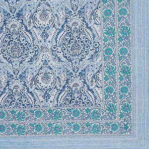 Blue Abstract Print 240 TC <b>King</b> <b>Size</b> Double Bed <b>Sheet</b> Set 100% Cotton 2 Soft Pillow Covers 3 4 6 Pc Sets Available (SHKV1054) - Product Image 5