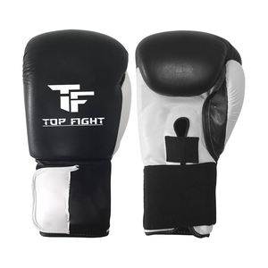 Gants de boxe avec impression personnalisée du logo Gants de boxe professionnels en cuir de vachette synthétique Gants d'entraînement de combat Gant de boxe en gros - Product Image 4