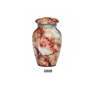 Urne funéraire en forme de feuille d'argent gravée pour cendres humaines Urne funéraire décorative pour cendres adultes avec sac en velours gratuit - Product Image 6