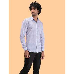 Chemises habillées en coton imprimé pour hommes, manches longues, tissu popeline respirant, motif à pois, taille XL, ODM OES - Product Image 5