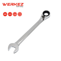 Juego de llaves combinadas de trinquete Reversible chapadas en acero al cromo vanadio de 23mm y 72 dientes, reparación Industrial métrica DIY, OEM