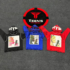 Sweat-shirts pour hommes en sérigraphie délavée 2025, respirants, manches longues, design personnalisé, sweat-shirts pour hommes, service OEM - Product Image 1