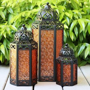 Linterna Clásica de Metal Duradera para Ramadán, Decoración Festiva para el Hogar que Crea un Ambiente Festivo Cálido - Product Image 4