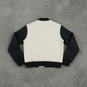 2025 haute qualité 100% laine polaire Long col rabattu Logo personnalisé à capuche imperméable coupe-vent Varsity veste pour hommes hiver - Product Image 2