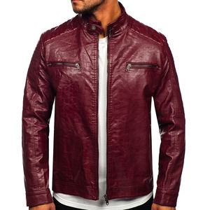Blouson de motocyclette Baseball Letterman pour homme Blouson Bomber en cuir PU brodé sur mesure Varsiti Nouveau blouson en cuir - Product Image 1