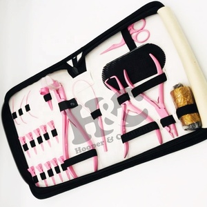 Nuevas llegadas: Kit de herramientas para extensiones de cabello rosa bebé, tijeras para cortar cabello, pinzas de cinta, acero inoxidable, uso comercial sostenible HOOPER - Product Image 3